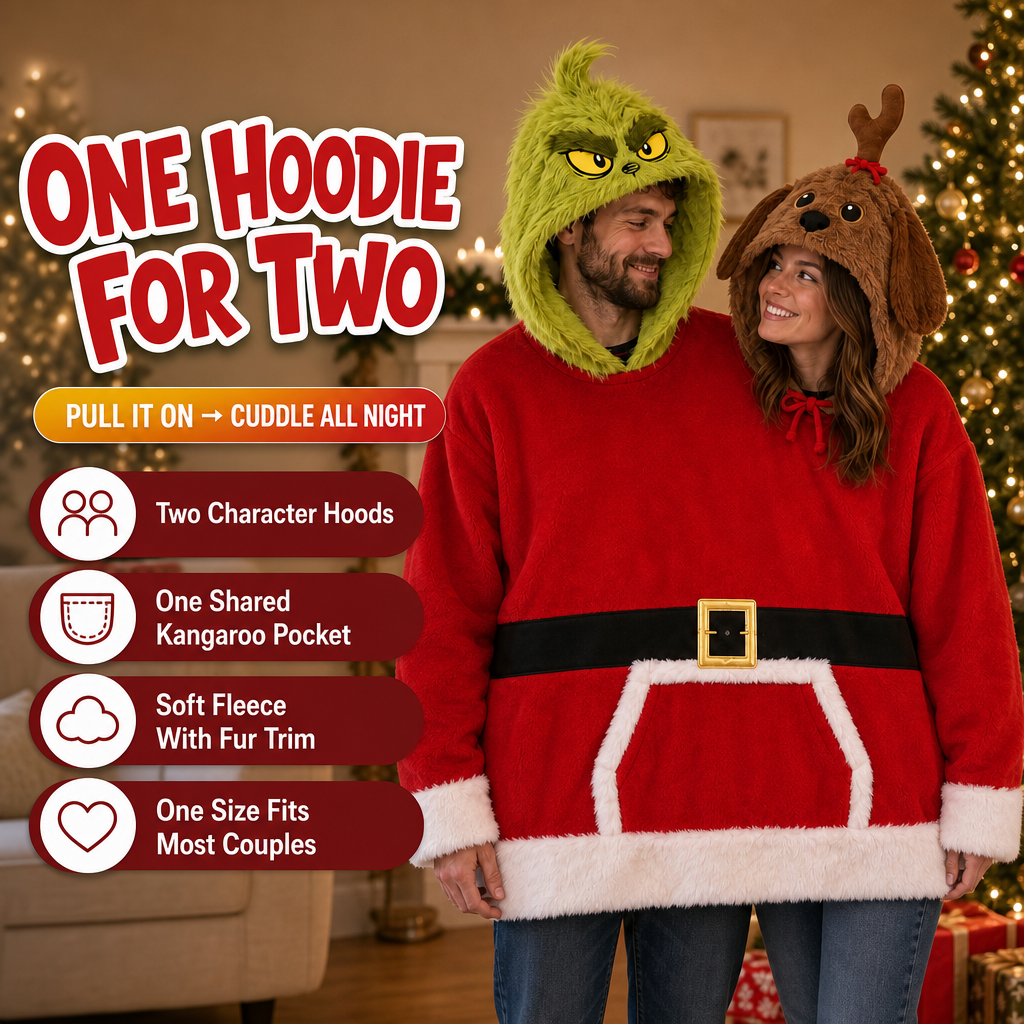 Grump & Pup Hoodie For Two